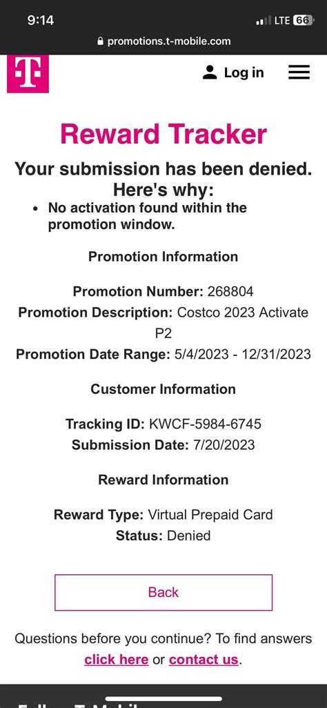 Tracking T Mobile Rebate