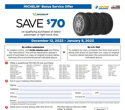 Michelin Tire Mail In Rebate