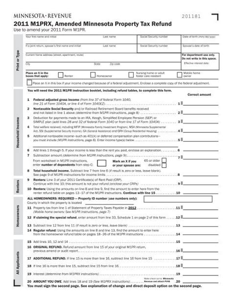 Property Tax Rebate Minnesota