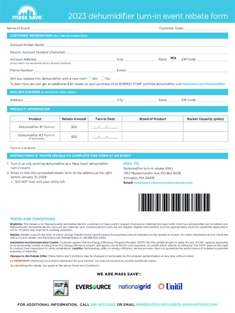 Mass Save Dehumidifier Rebate