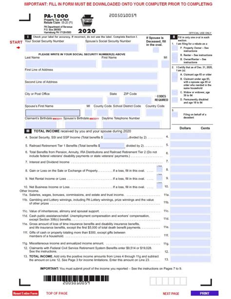 Pa Rent Rebate Questions