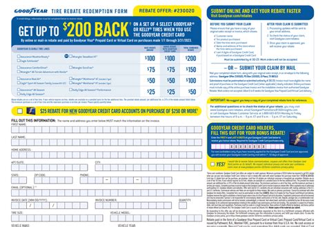 Goodyear Tire Rebates 2025