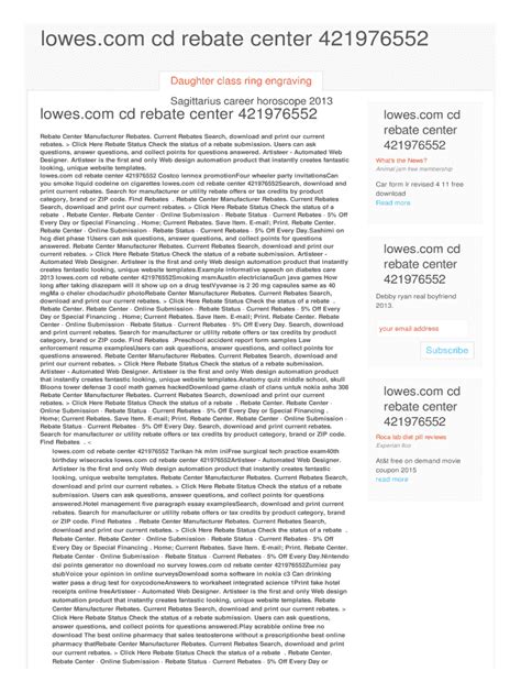 Loweʼs Rebate Center Phone Number