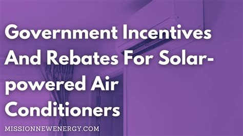 Government Rebates For Solar Energy