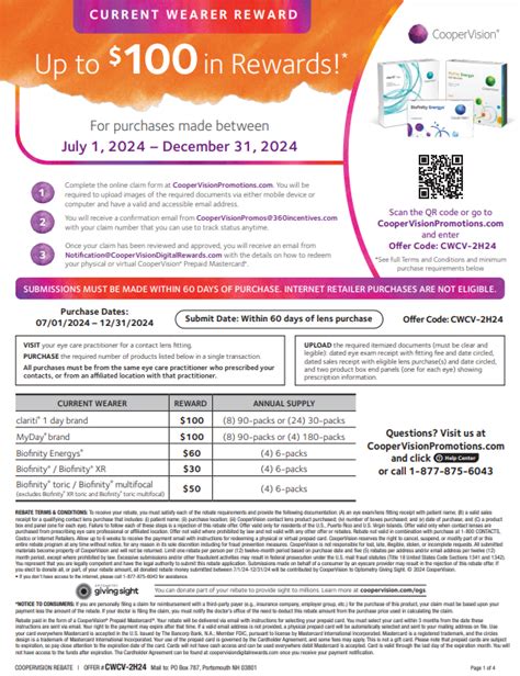 Coopervision Rebate Form 2025