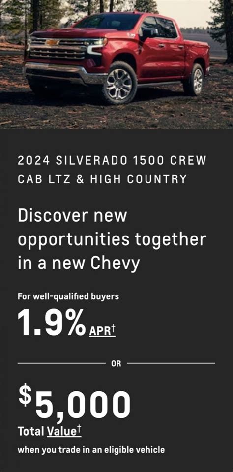 Chevrolet Incentives And Rebates