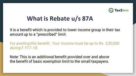 Rebate U/s 87a