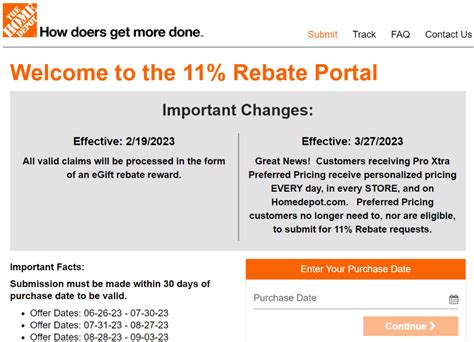 Home Depot 11 Rebate 2025