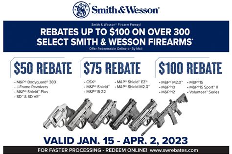 Smith And Wesson $100 Rebate