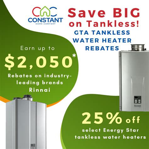 Rebates For Tankless Water Heaters