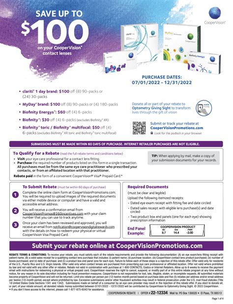 Biofinity Contact Lens Rebate