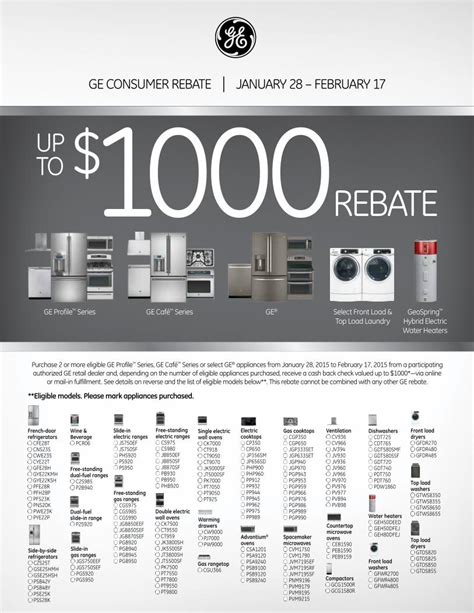 Ge Cafe Series Rebate