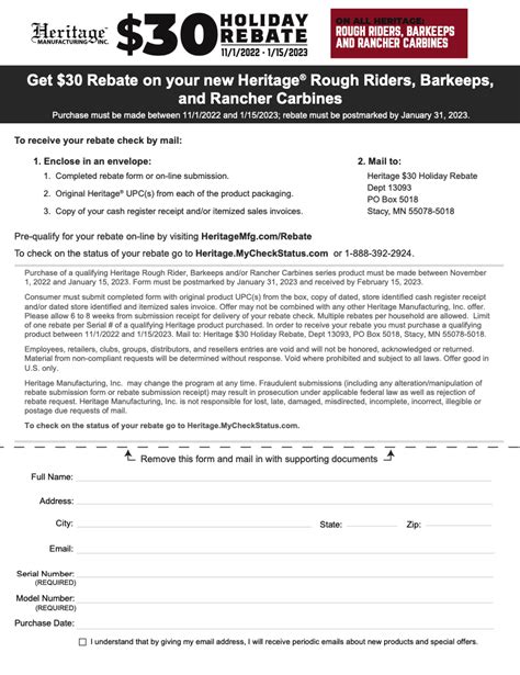 Heritage Rough Rider Rebate 2025