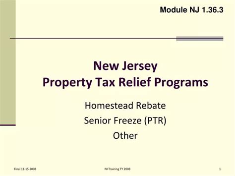 State Of New Jersey Property Tax Rebate