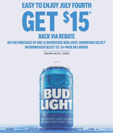 Budweiser Mail In Rebates Forms