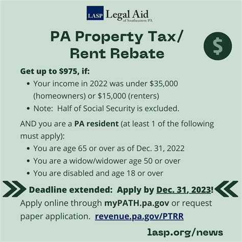 Status Of Pa Property Tax Rebate