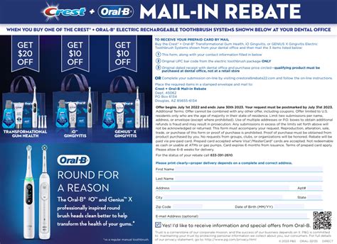 Oral B Mail In Rebate