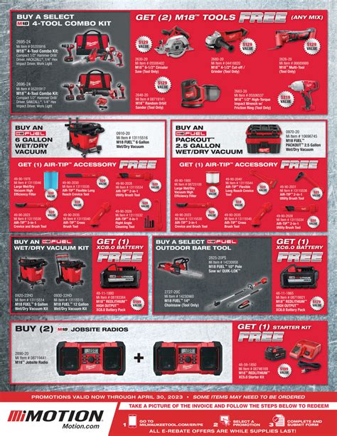 Milwaukee Tool E Rebate