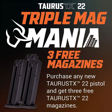Taurus Tx22 Magazine Rebate
